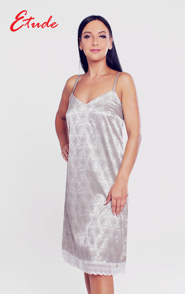 Women's Satin nightgown with straps “Amelija”