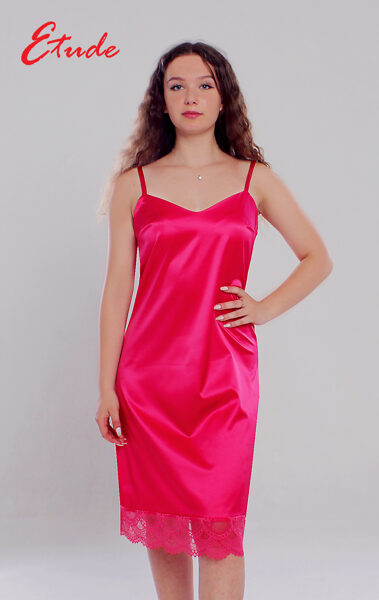 Women's Satin nightgown with straps “Eleonora”