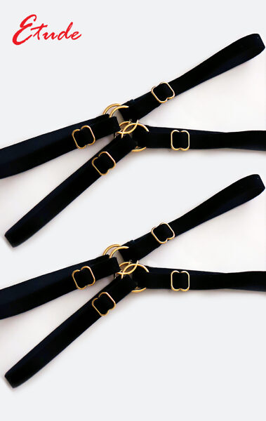 Straps “Elizabeth”, 2 pcs. / black velvet